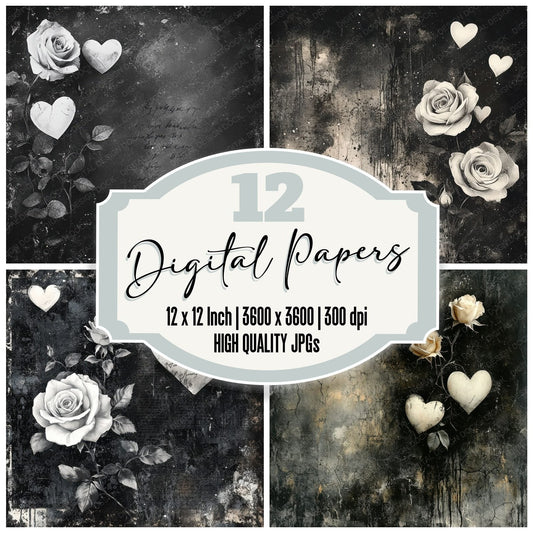 Ghost Rose Silence Digital Paper Pack (DDD001845)