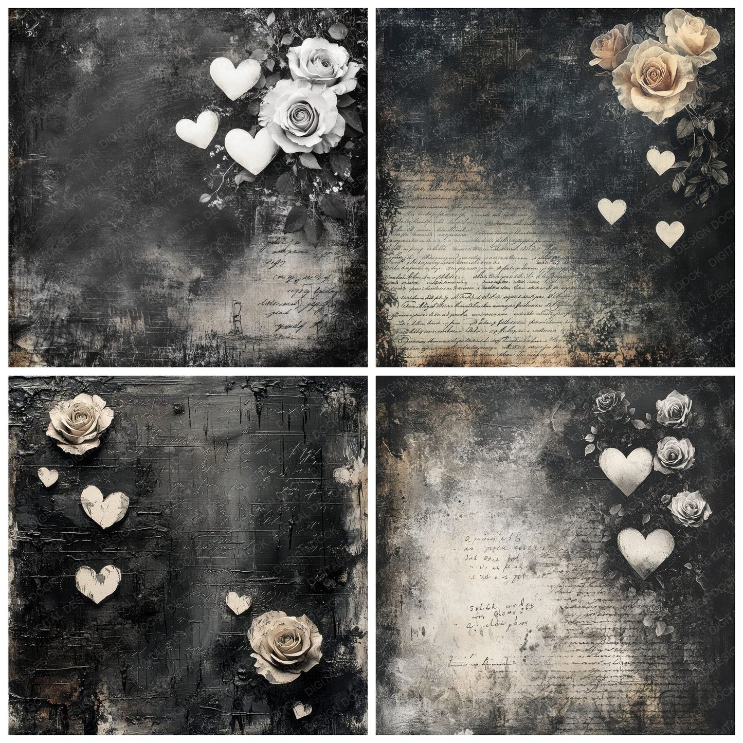Ghost Rose Silence Digital Paper Pack (DDD001845)