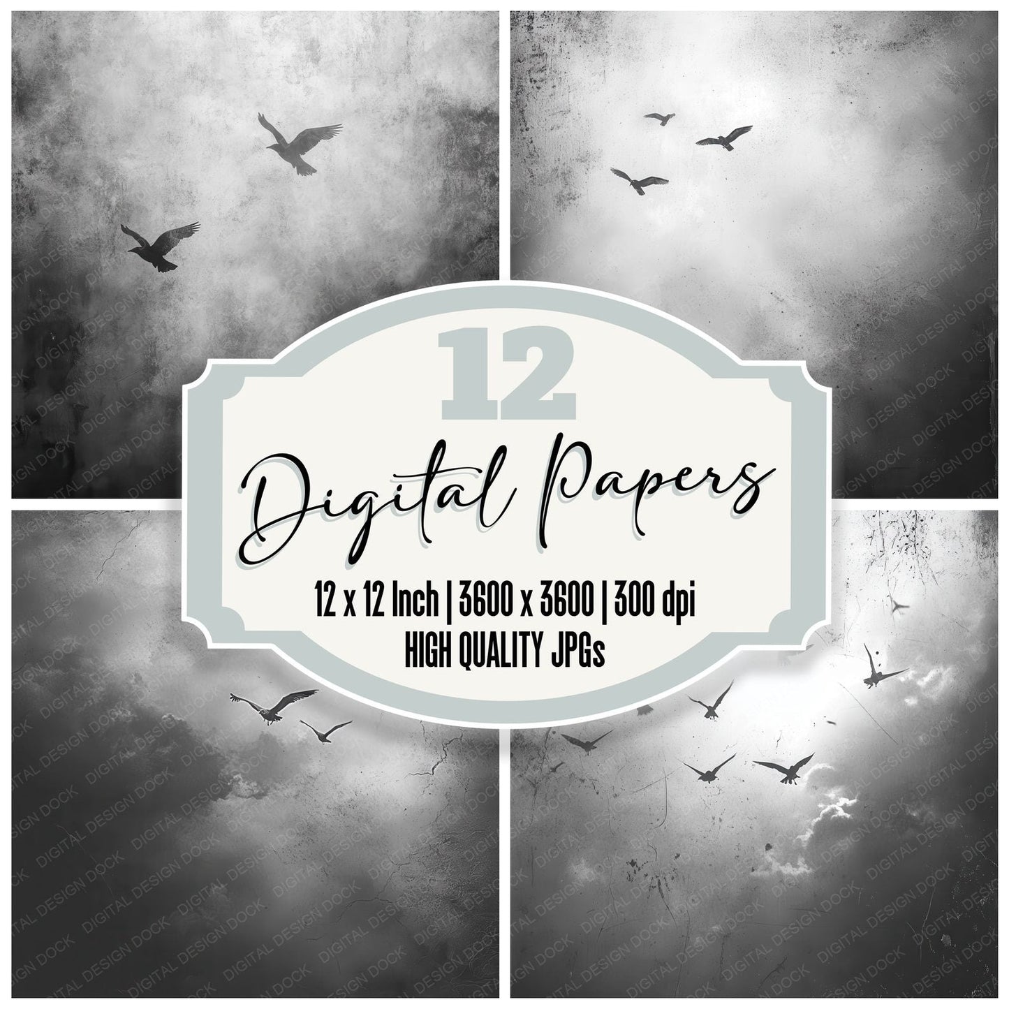 Ghostlight Sky Blur Digital Paper Pack (DDD001846)