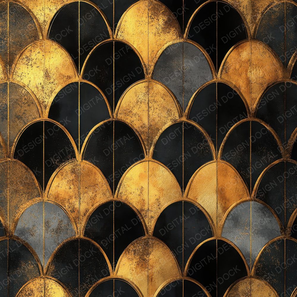 Gilded Art Deco Ruin Digital Paper Pack (DDD001852)