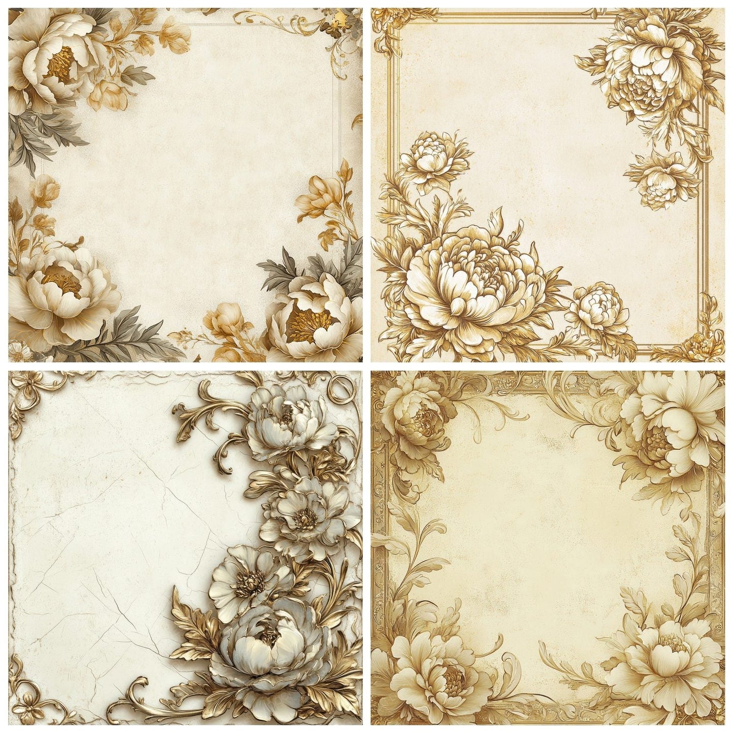 Gilded Flora Digital Paper Pack (DDD001854)