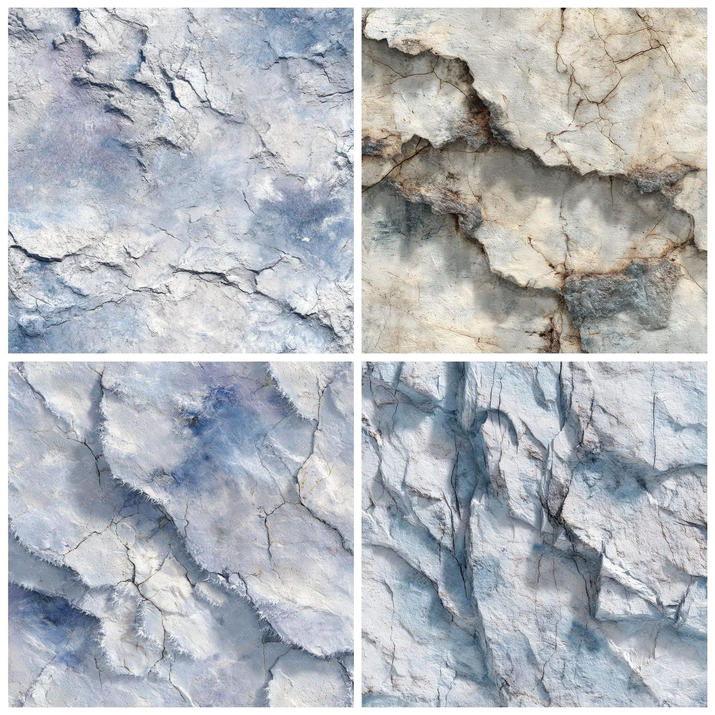 Glacier Rock Frost Scars Digital Paper Pack (DDD001861)