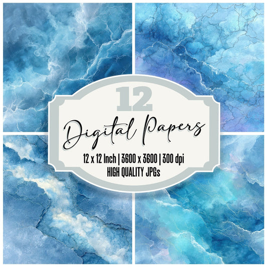 Glacier Smoke Mist Ink Digital Paper Pack (DDD001862)
