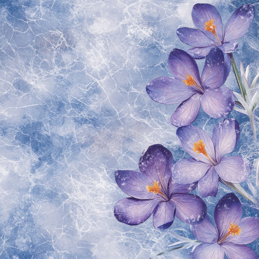 Glistering Crocus Ice Digital Paper Pack (DDD001864)