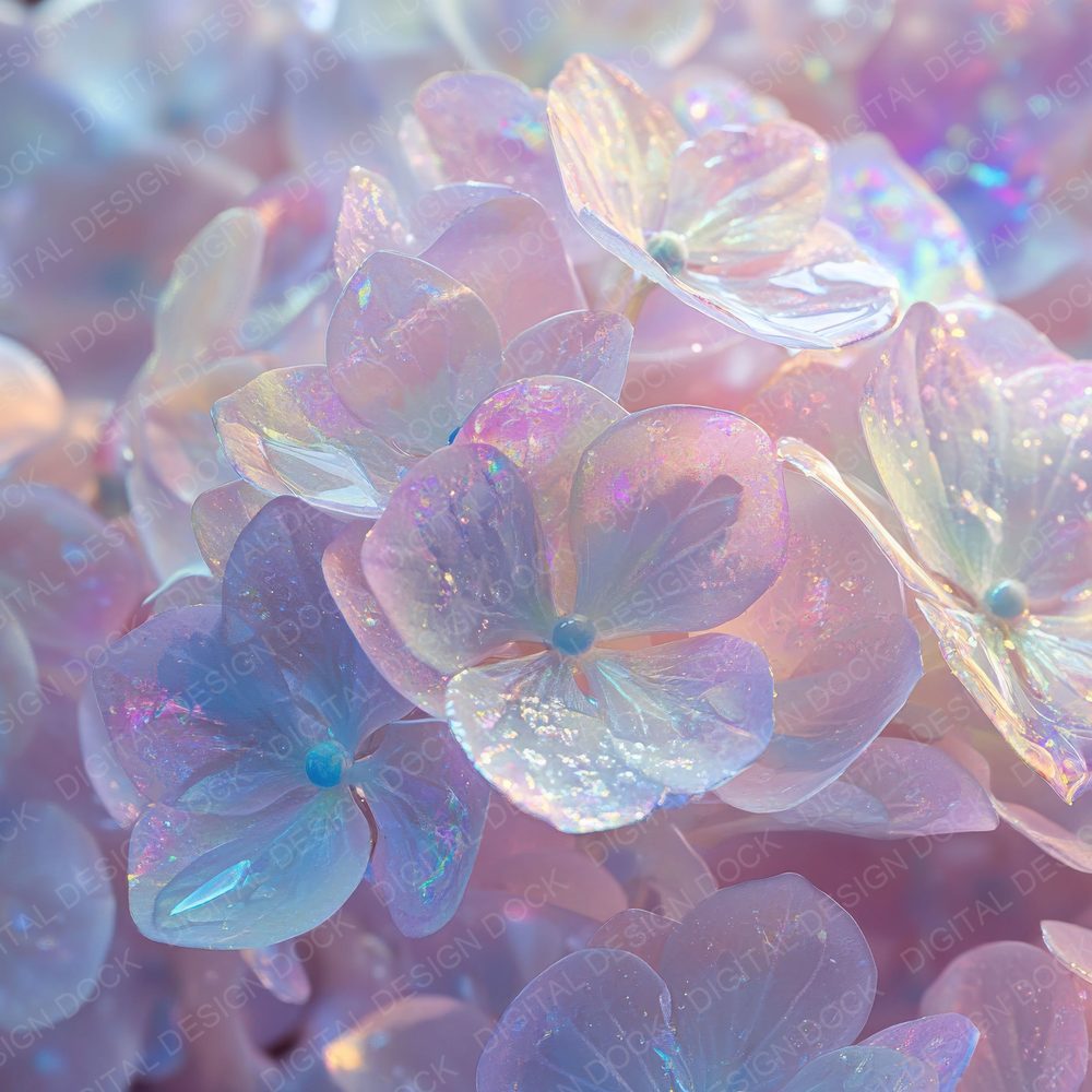 Glistering Hydrangea Dew Digital Paper Pack (DDD001865)