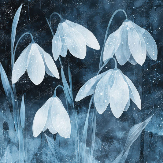 Glistering Snowdrop Frost Digital Paper Pack (DDD001866)