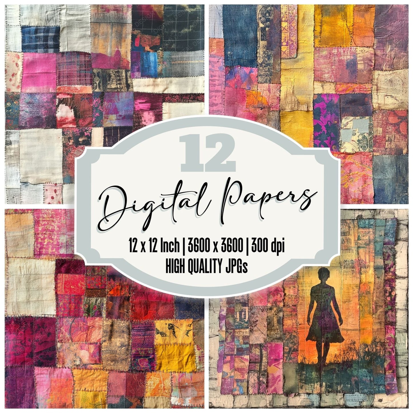 Global Textile Layers Digital Paper Pack (DDD001879)