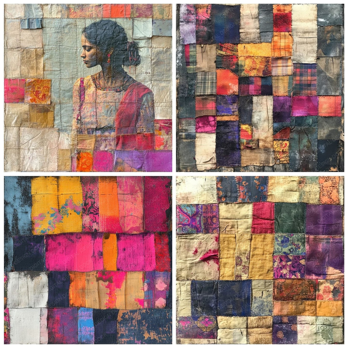 Global Textile Layers Digital Paper Pack (DDD001879)