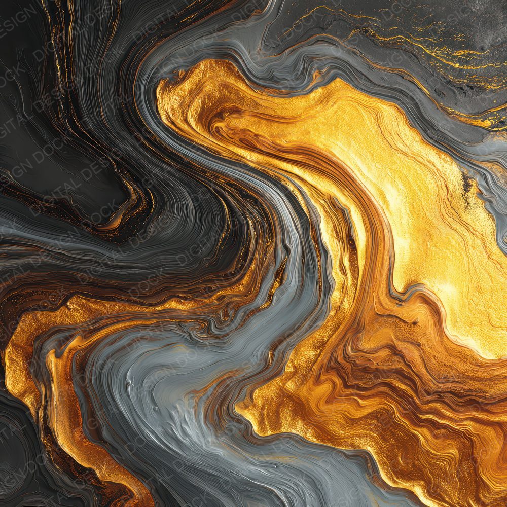 Gold Iron Swirl Drip Digital Paper Pack (DDD001886)
