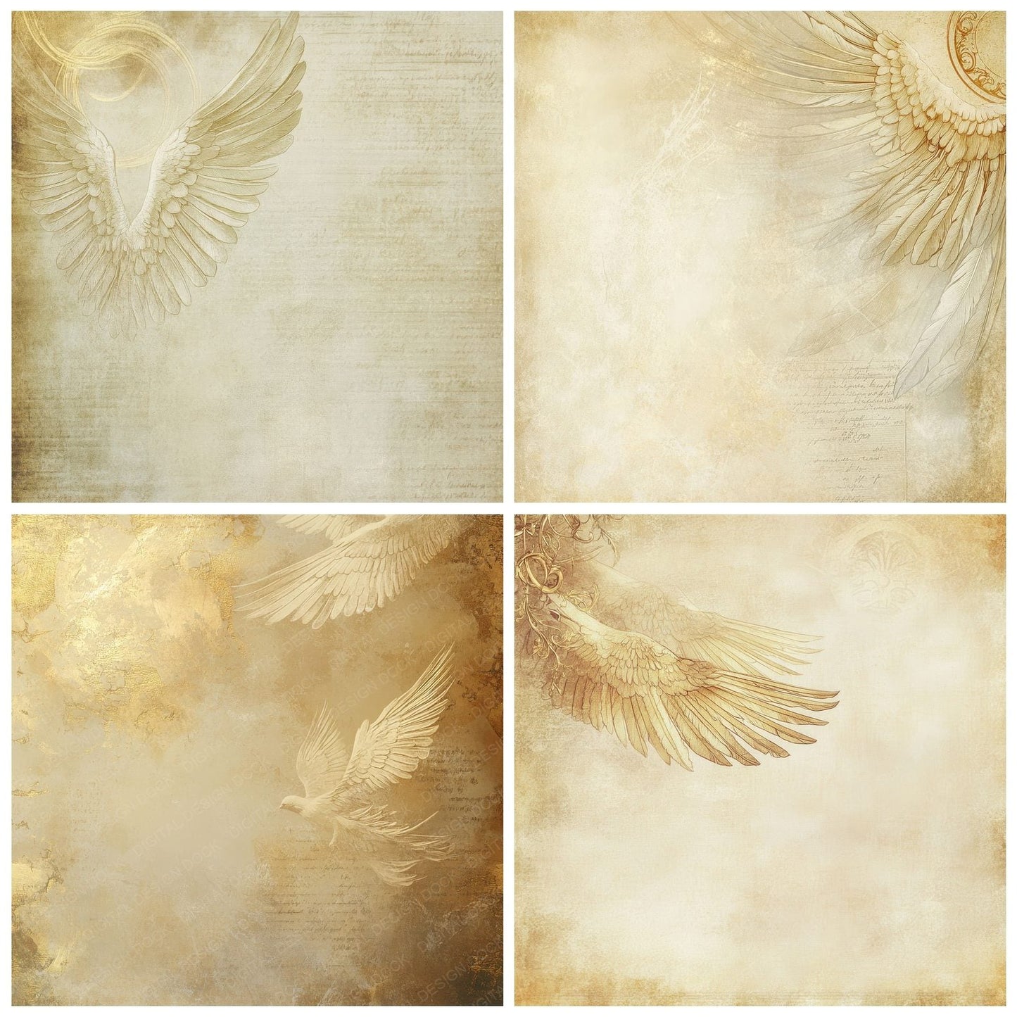 Golden Halo Wing Digital Paper Pack (DDD001897)