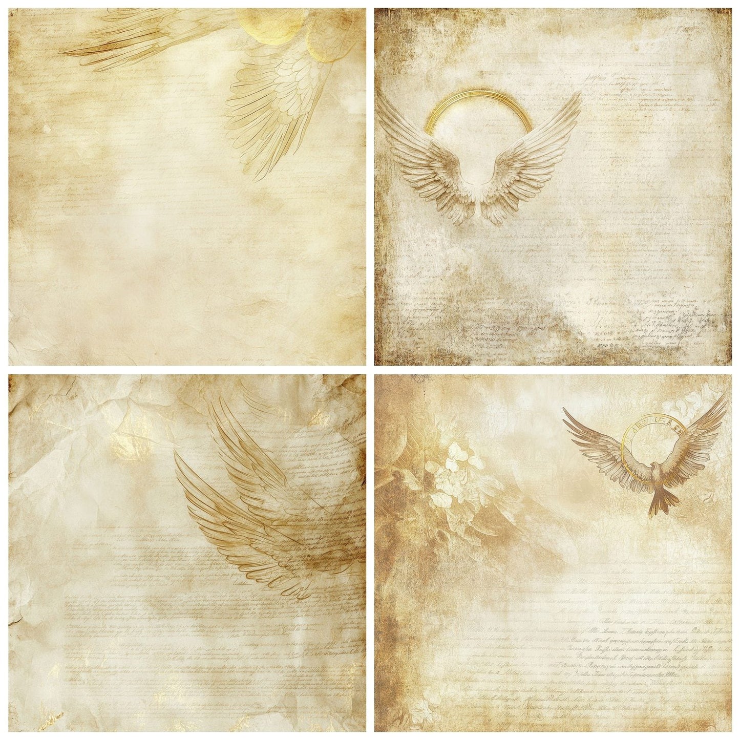 Golden Halo Wing Digital Paper Pack (DDD001897)