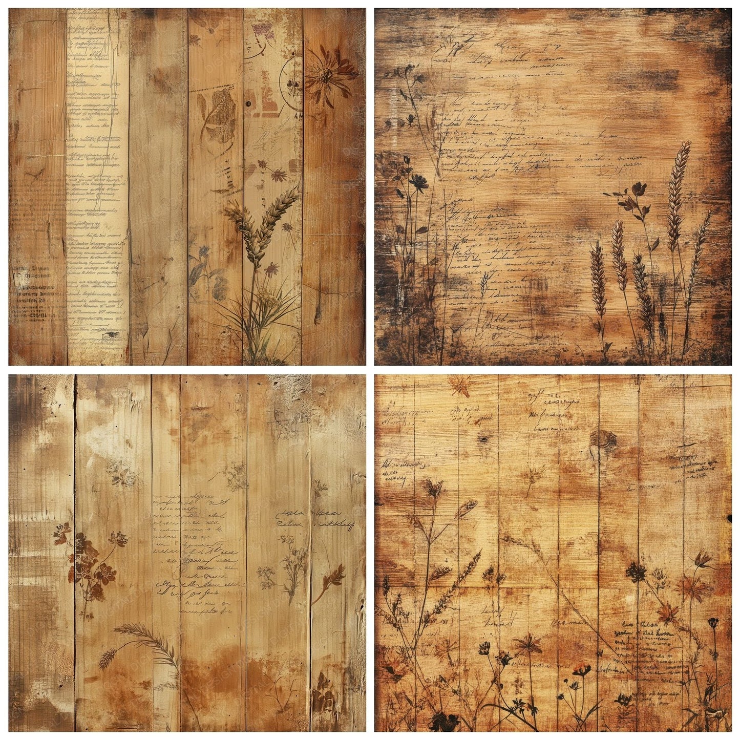Golden Harvest Wood Digital Paper Pack (DDD001898)