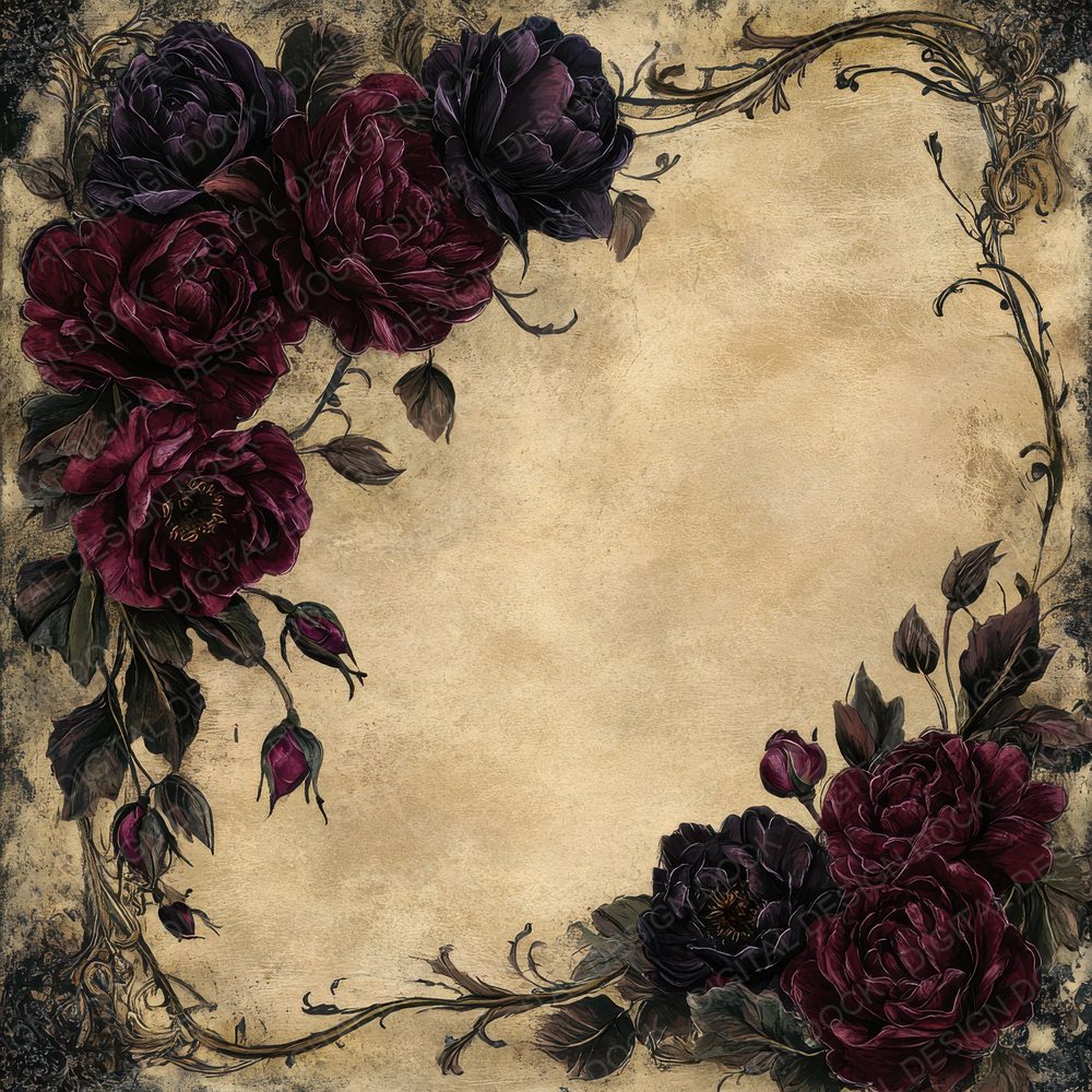 Gothic Bloom Digital Paper Pack (DDD001908)