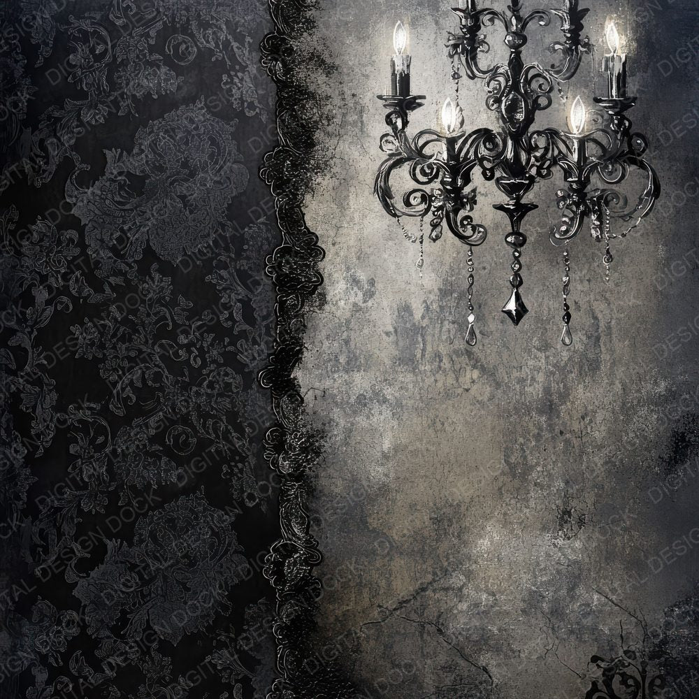 Gothic Lace Leather Digital Paper Pack (DDD001913)