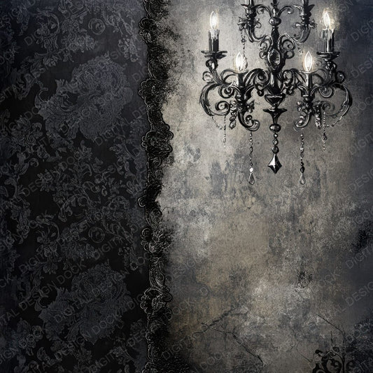 Gothic Lace Leather Digital Paper Pack (DDD001913)