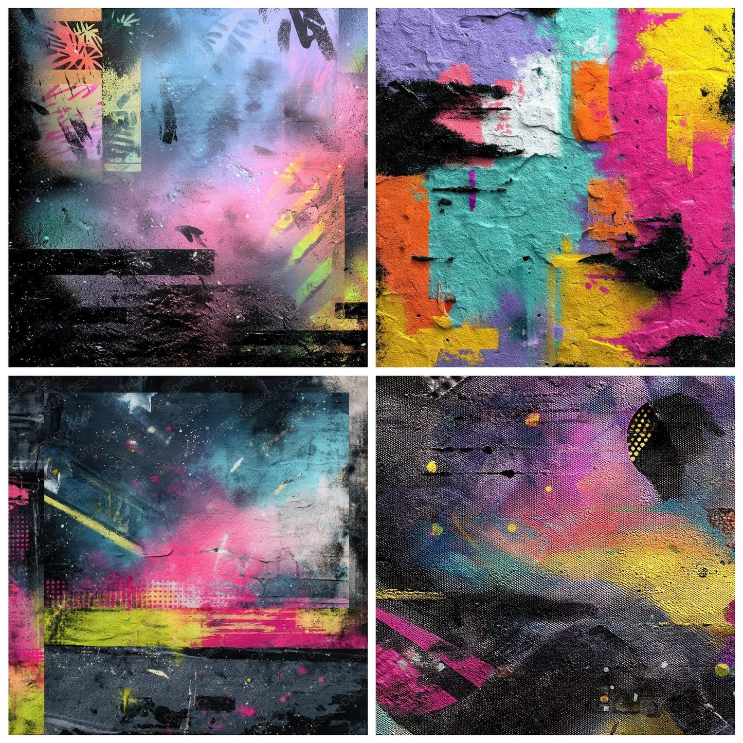 Graffiti Asphalt Echo Digital Paper Pack (DDD001922)