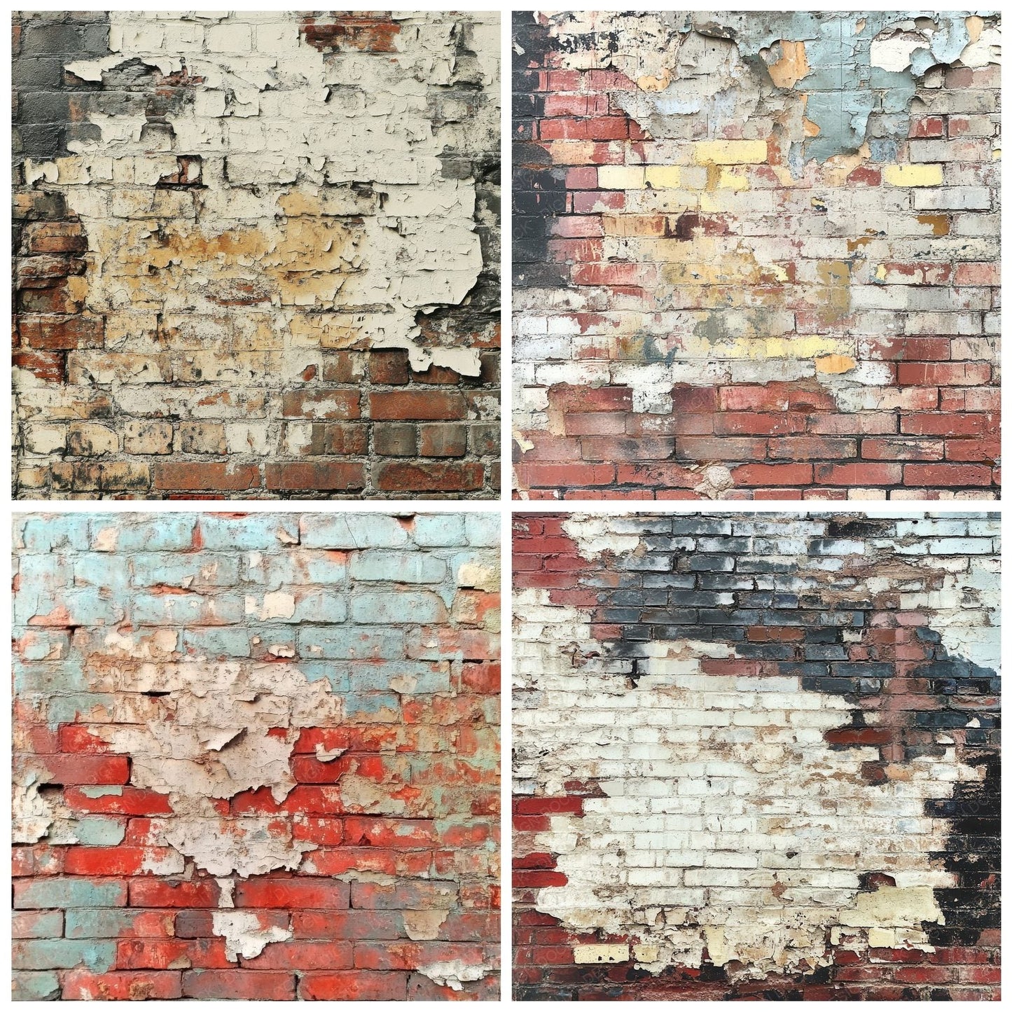 Graffiti Layered Brick Background Digital Paper Pack (DDD001925)