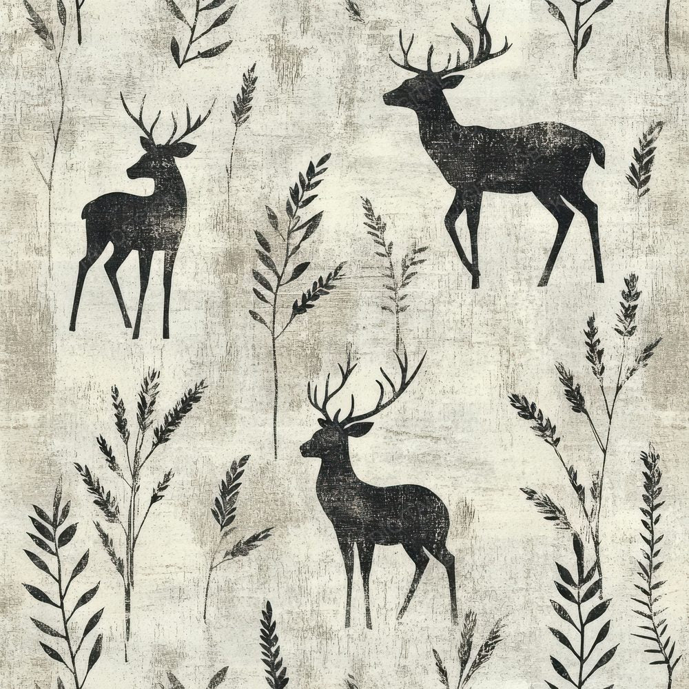 Gray Deer Wheat Digital Paper Pack (DDD001938)
