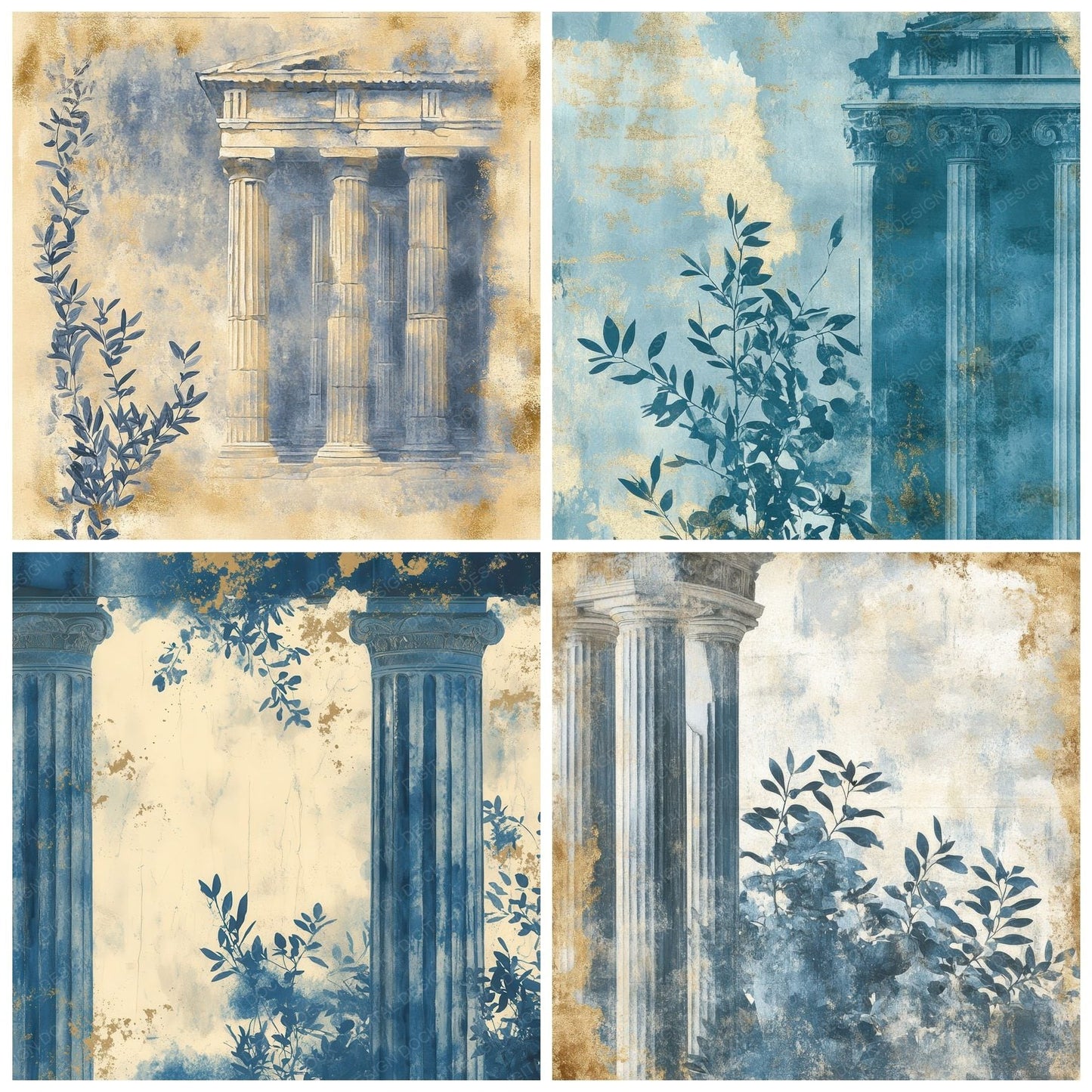 Greece Marble Digital Paper Pack (DDD001941)