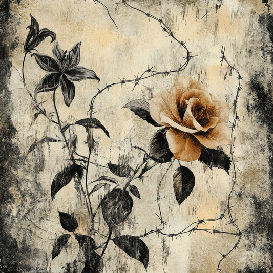 Gritty Floral Remnants Digital Paper Pack (DDD001955)