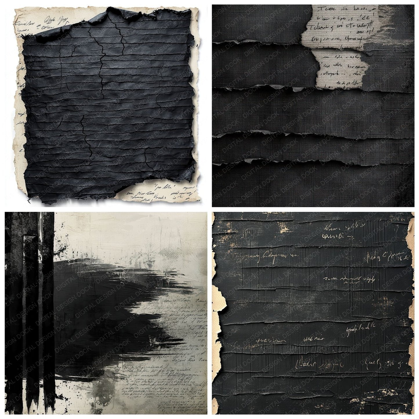Grunge Edge Scrap Digital Paper Pack (DDD001957)