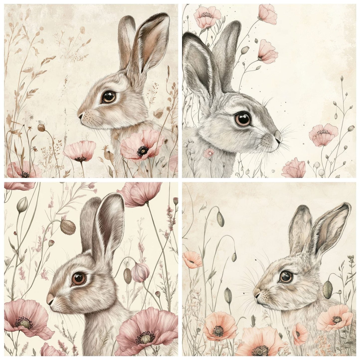 Hare Poppy Shadow Digital Paper Pack (DDD001994)