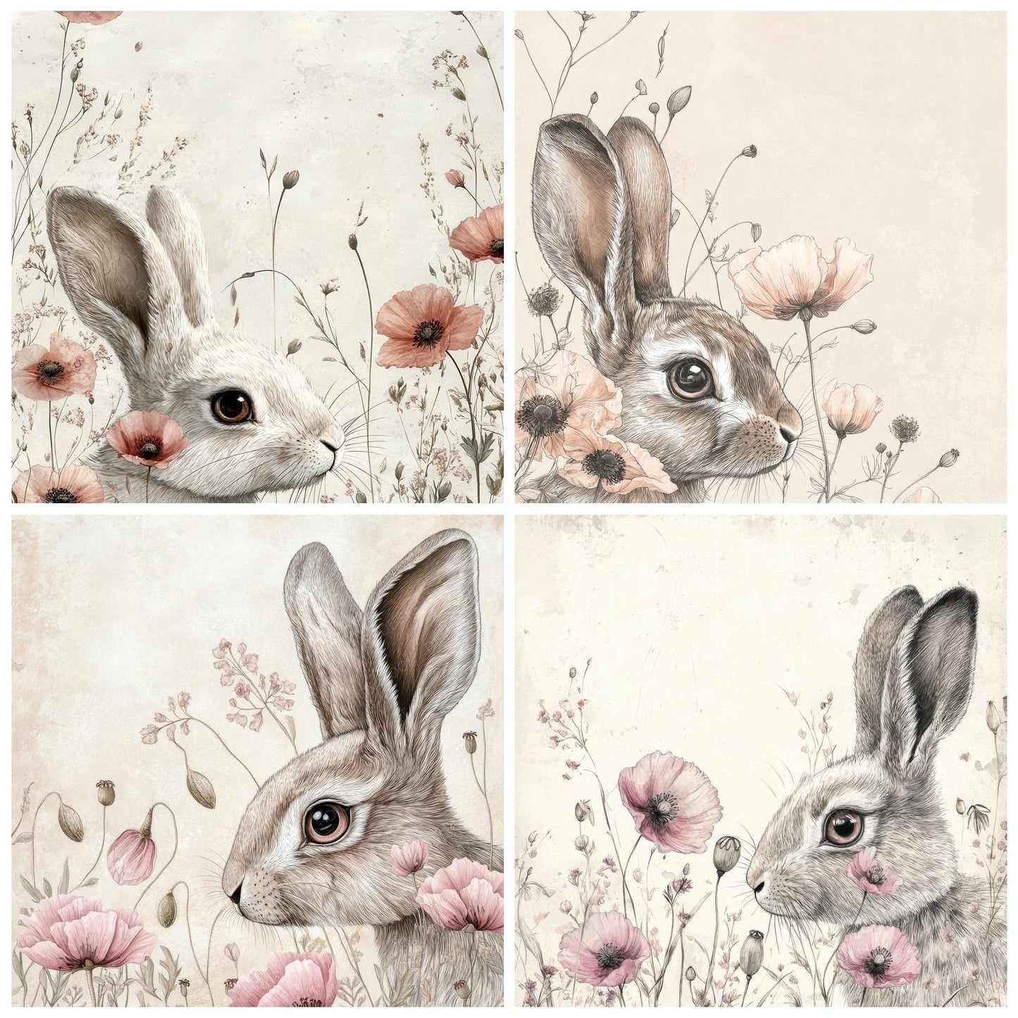 Hare Poppy Shadow Digital Paper Pack (DDD001994)