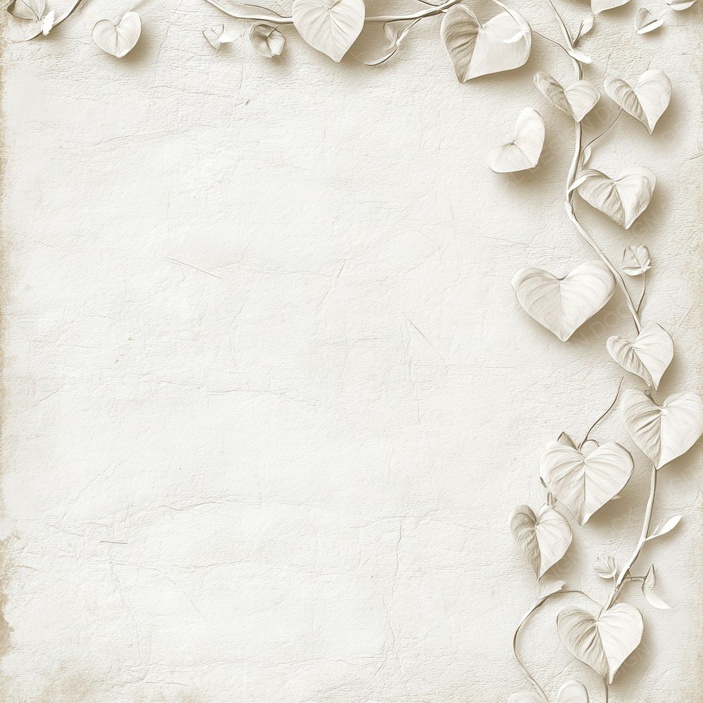 Heart Leaf Botanical Sketch Digital Paper Pack (DDD002001)