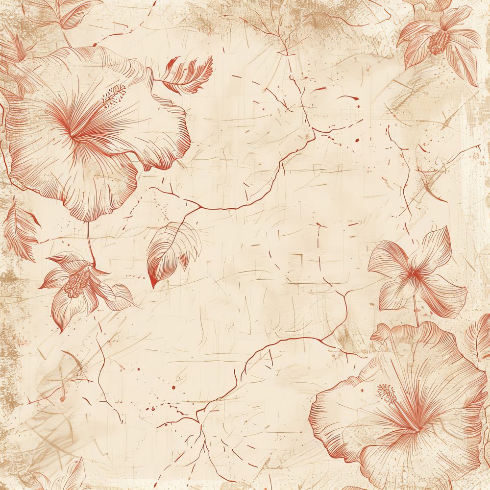 Hibiscus and Tropical Leaves Digital Paper Pack (DDD002013)