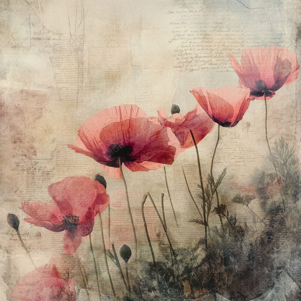 Hiraeth Poppy Letter Digital Paper Pack (DDD002018)