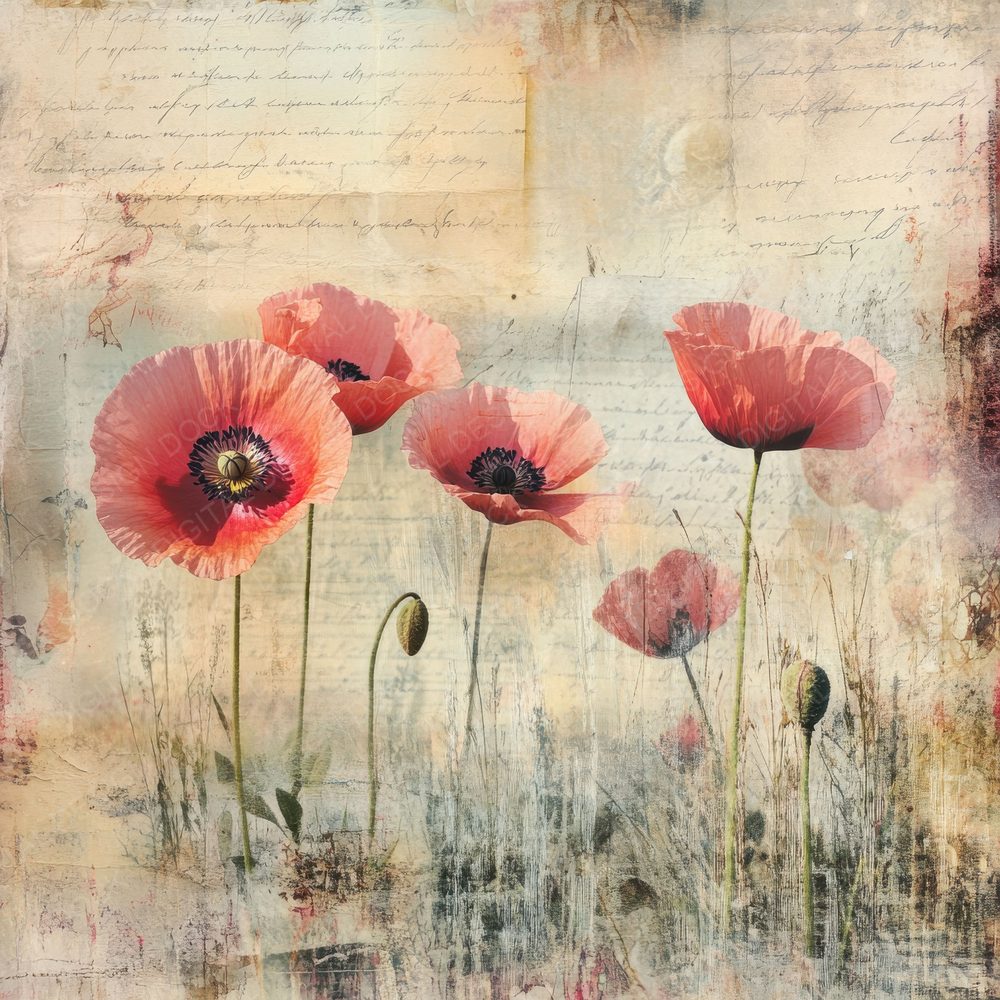 Hiraeth Poppy Letter Digital Paper Pack (DDD002018)