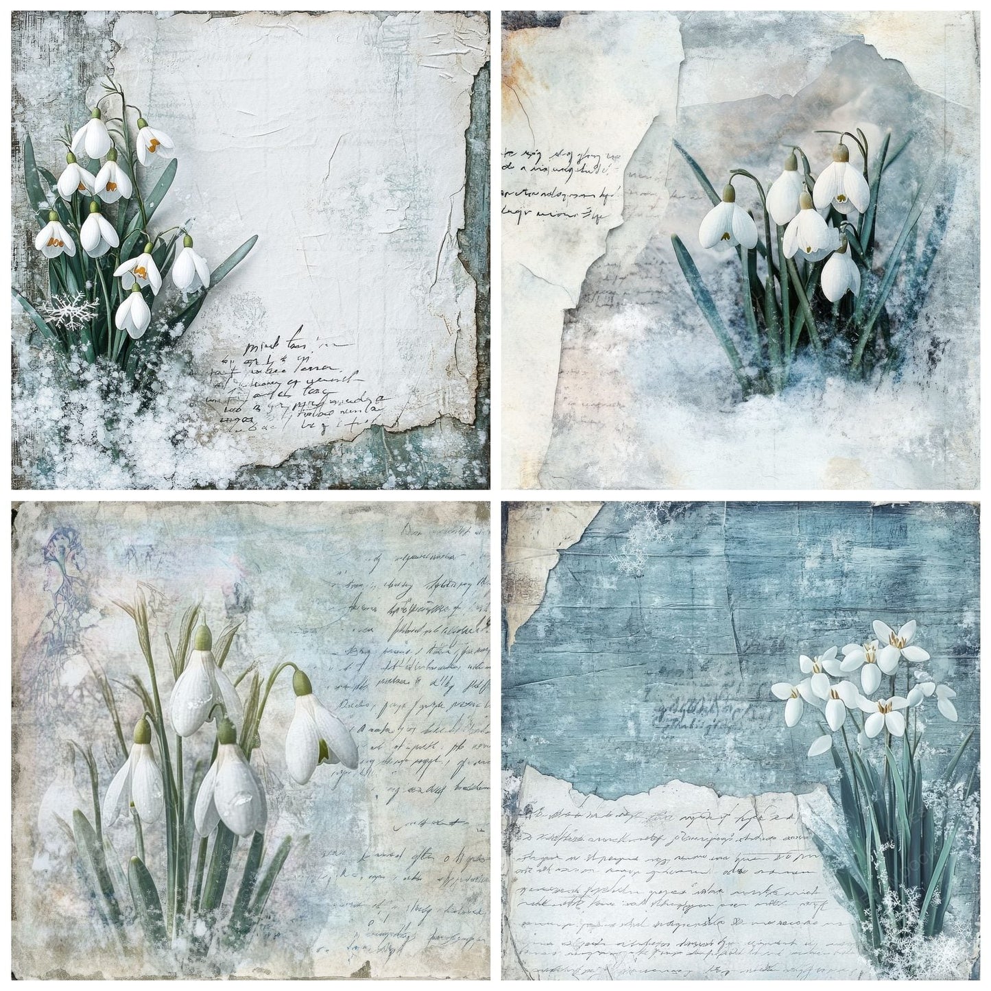 Hiraeth Snowdrop Frost Digital Paper Pack (DDD002019)