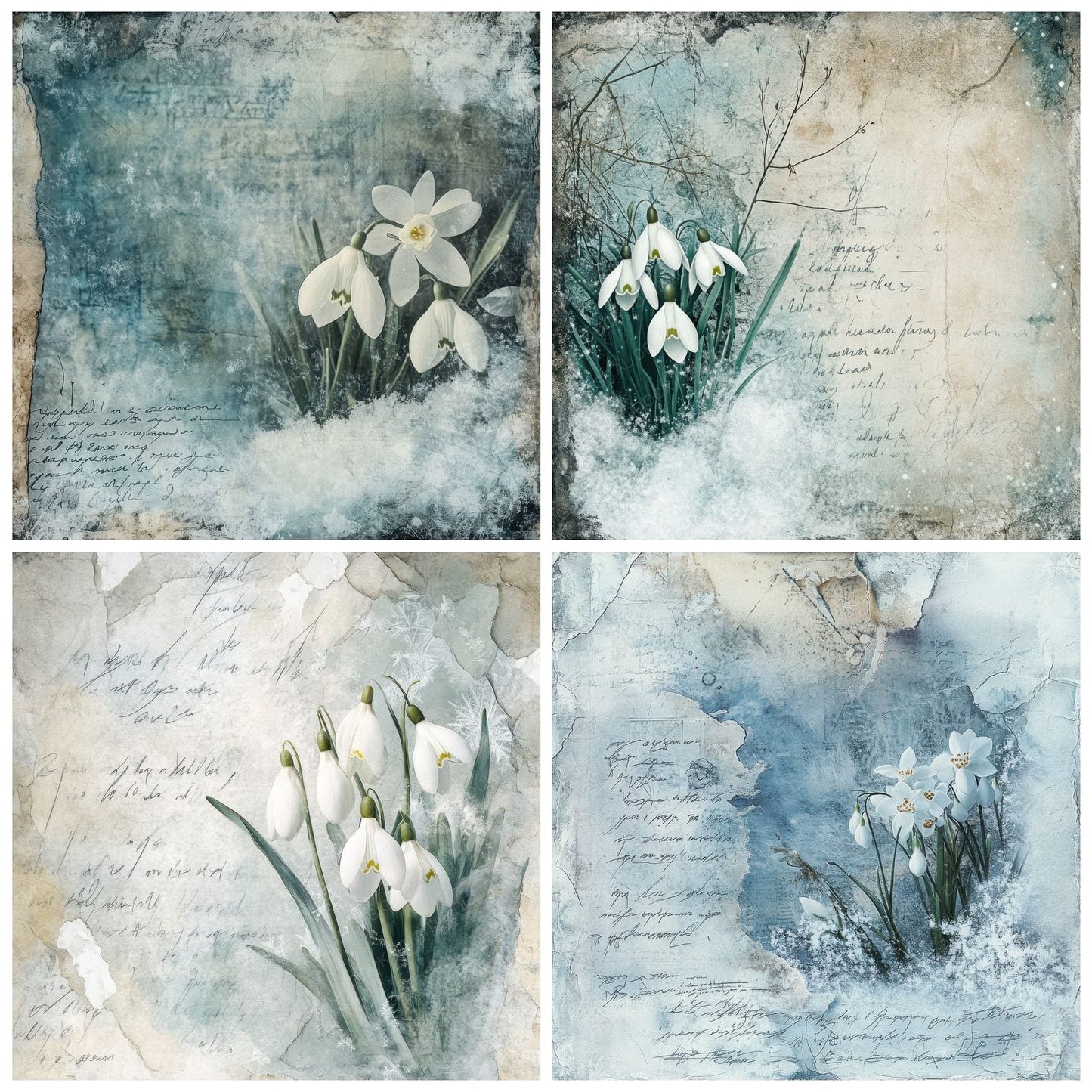 Hiraeth Snowdrop Frost Digital Paper Pack (DDD002019)