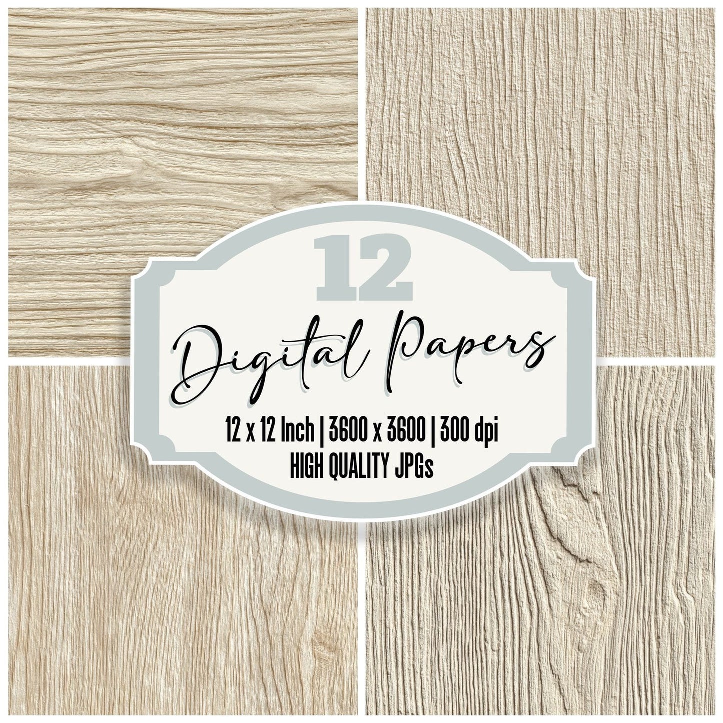 Holly Cream White Minimal Digital Paper Pack (DDD002025)