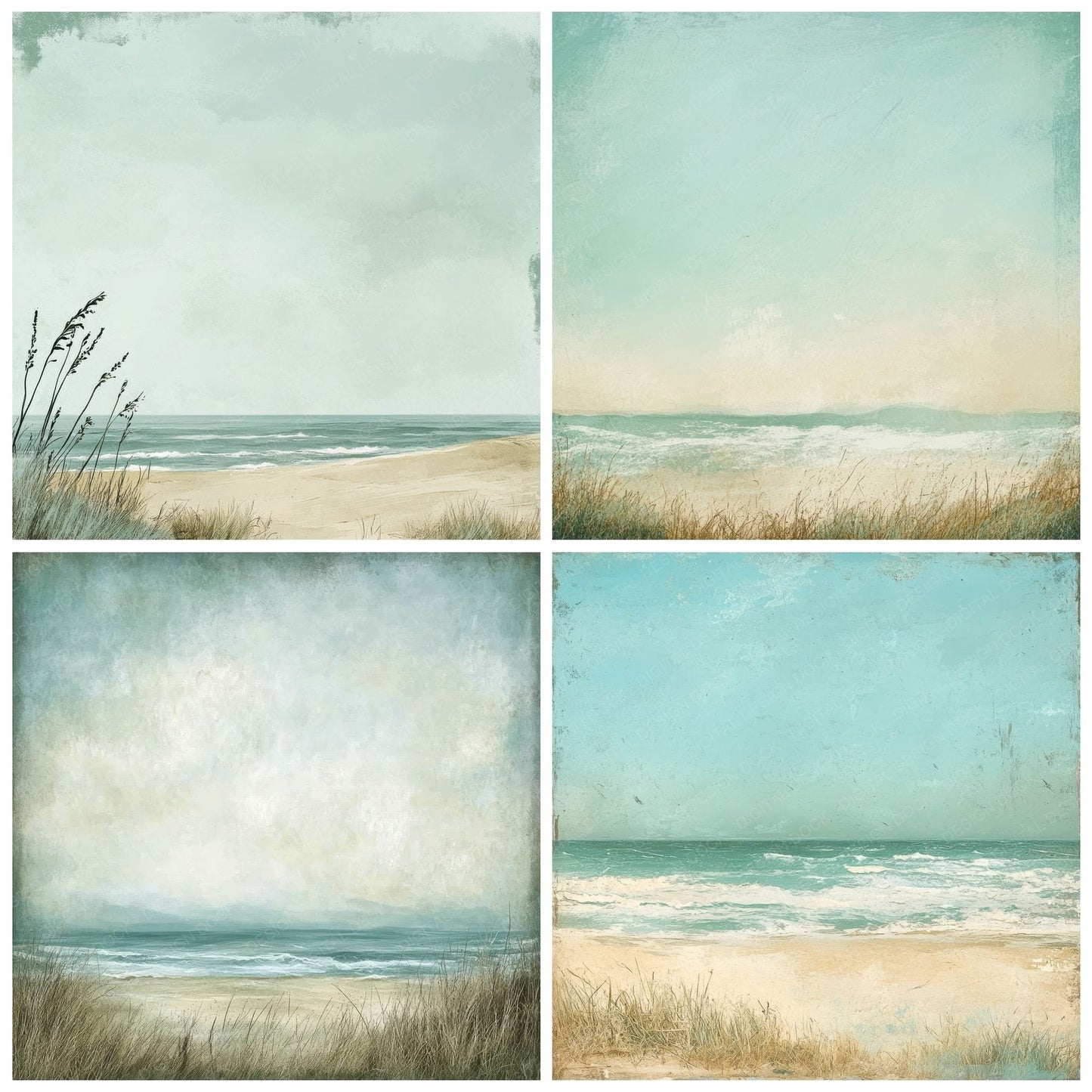 Horizon Seagrass Ocean Digital Paper Pack (DDD002033)