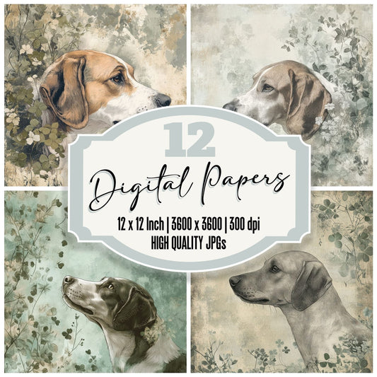 Hound Clover Mist Digital Paper Pack (DDD002038)