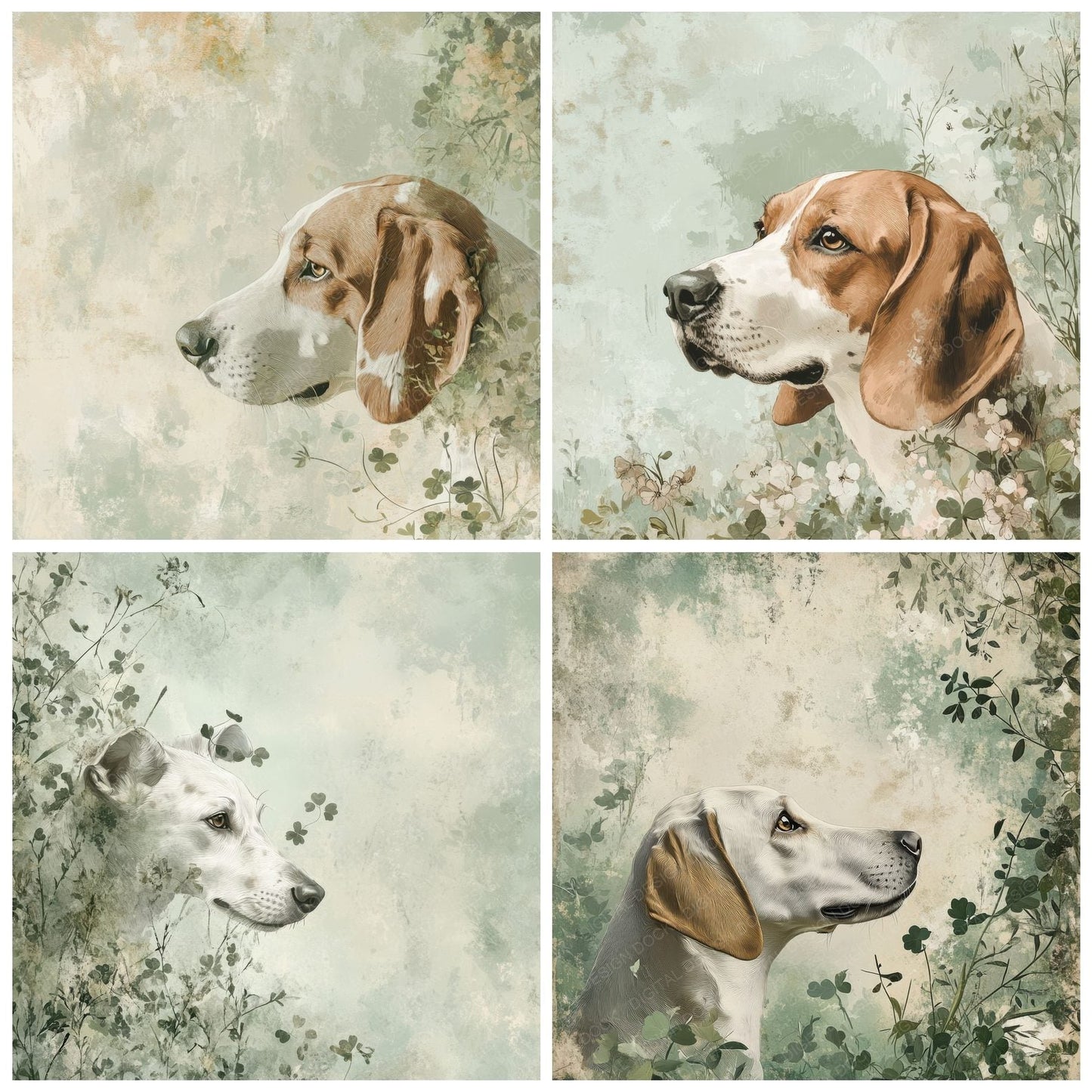 Hound Clover Mist Digital Paper Pack (DDD002038)