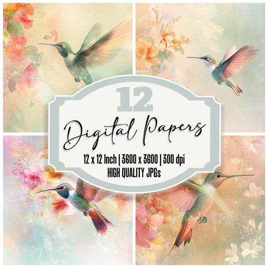 Hummingbird Tropical Light Digital Paper Pack (DDD002044)