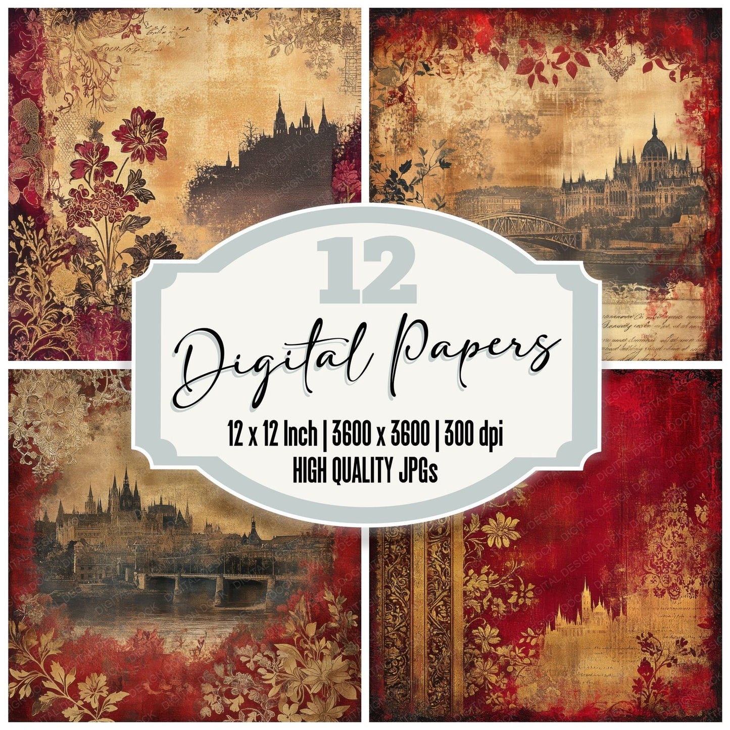 Hungary Noble Digital Paper Pack (DDD002045)