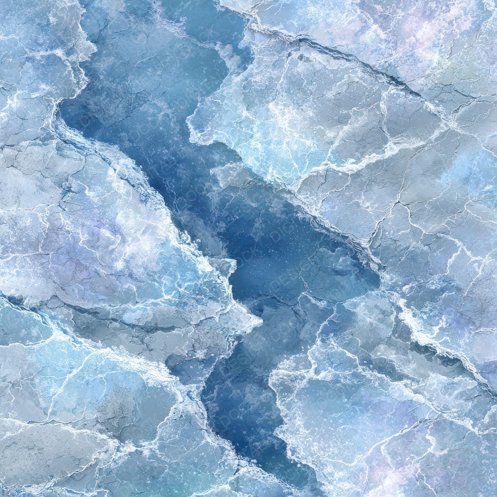 Ice Fracture Bubble Blue Digital Paper Pack (DDD002052)