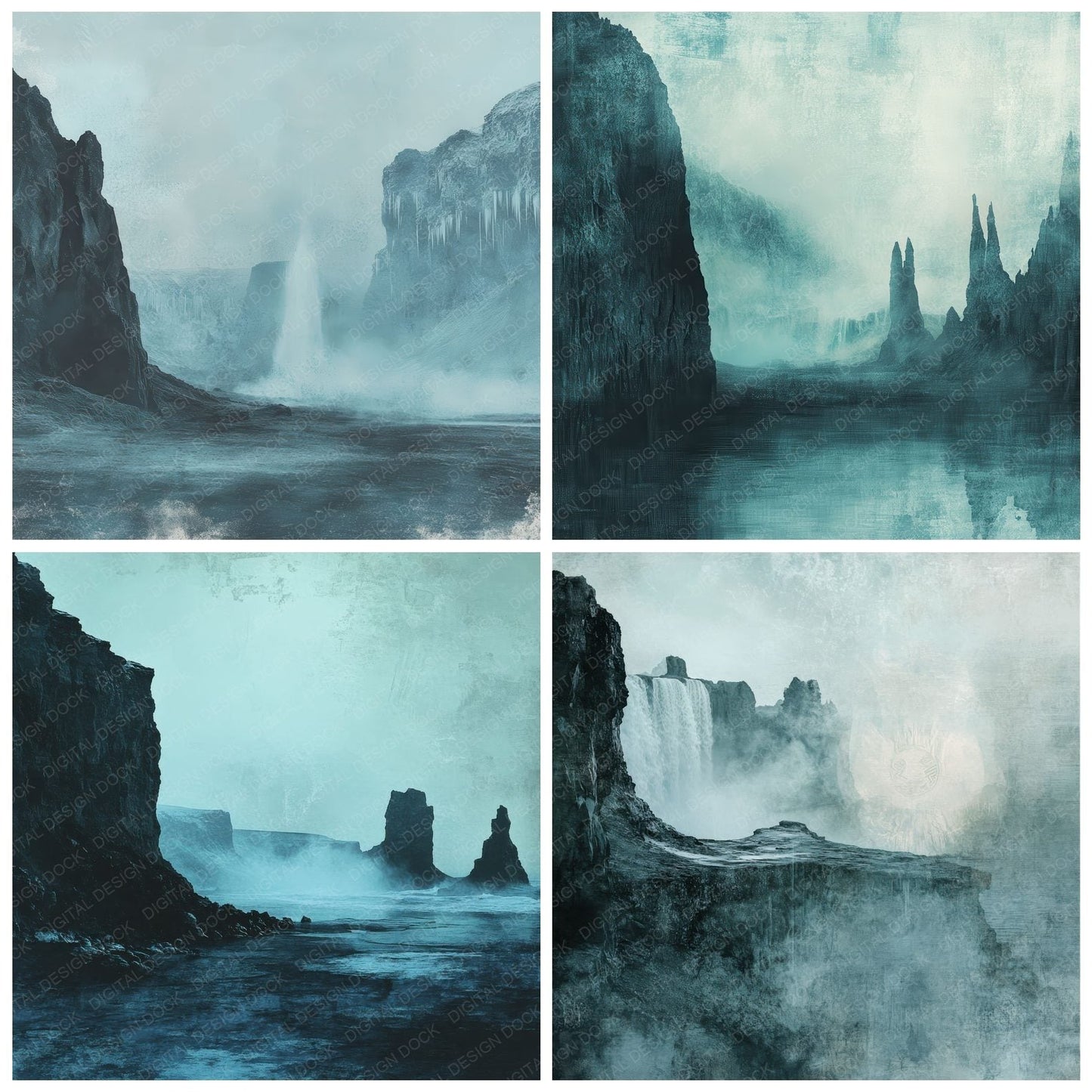 Iceland Glacial Digital Paper Pack (DDD002056)