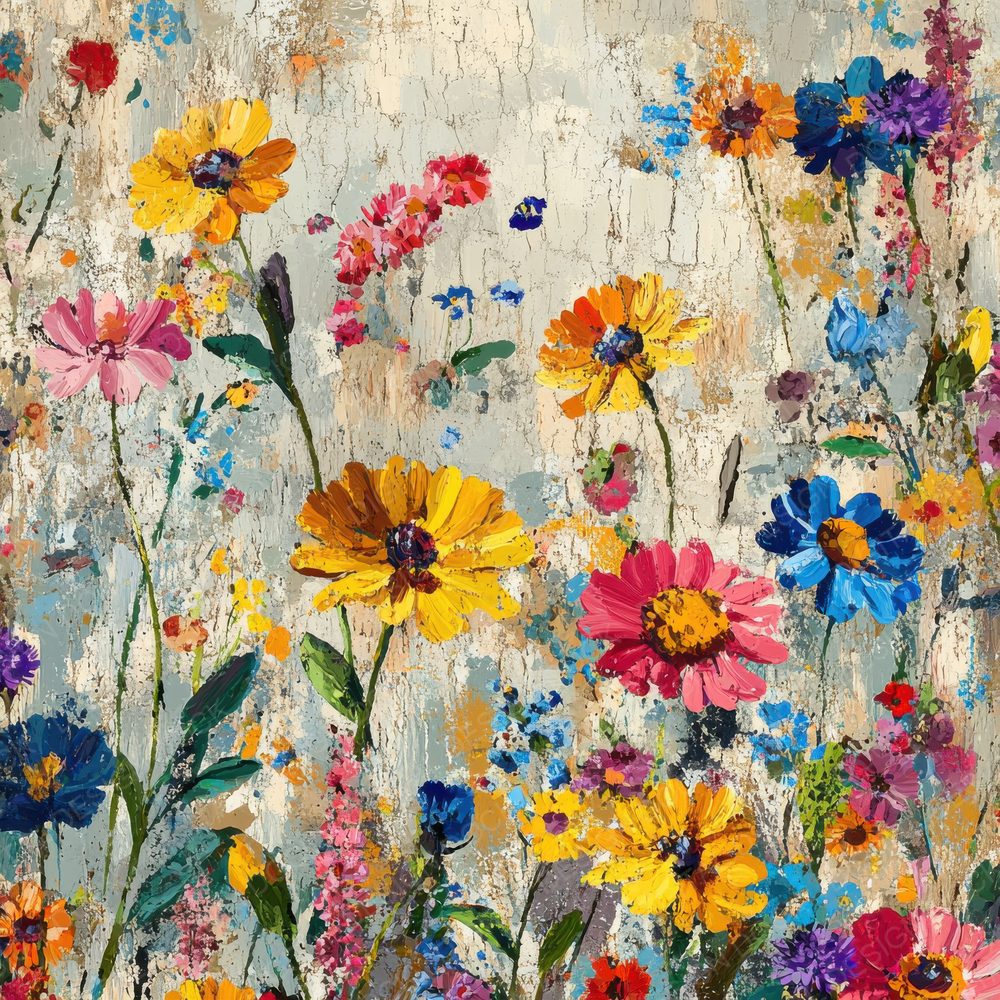Impasto Floral Whirl Digital Paper Pack (DDD002060)