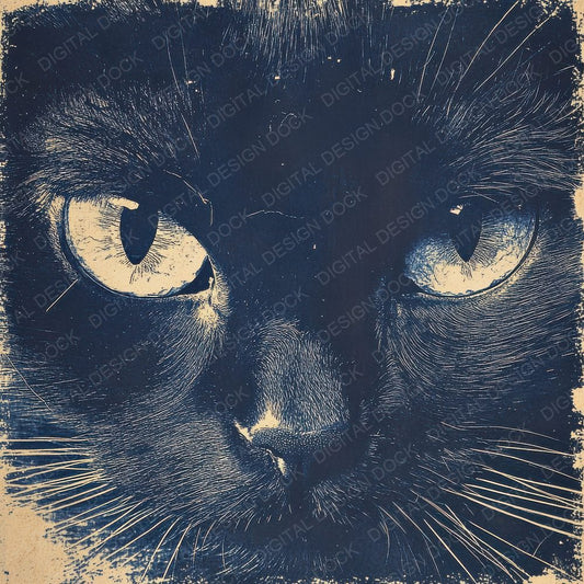 Indigo Cat Washi Digital Paper Pack (DDD002065)
