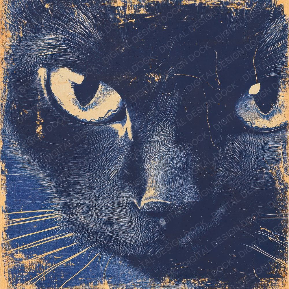 Indigo Cat Washi Digital Paper Pack (DDD002065)