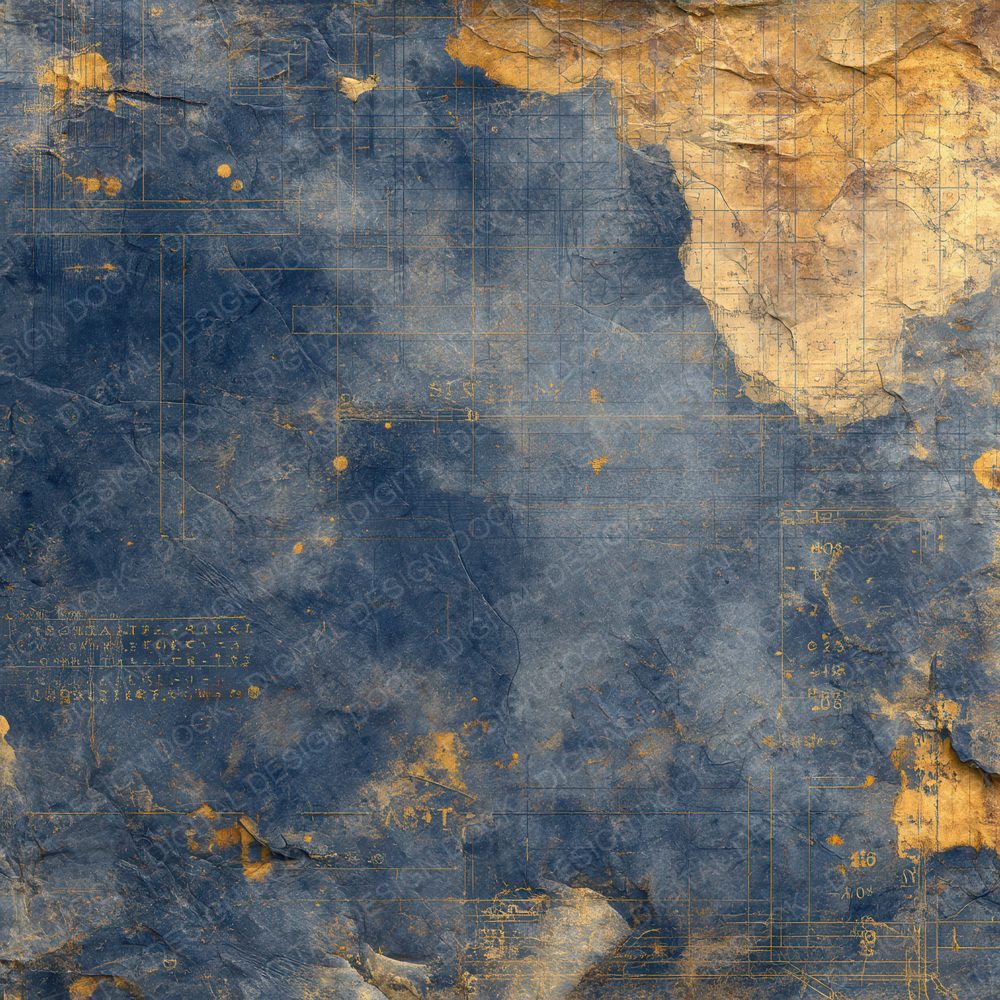 Indigo Diagram Wax Grid Digital Paper Pack (DDD002069)