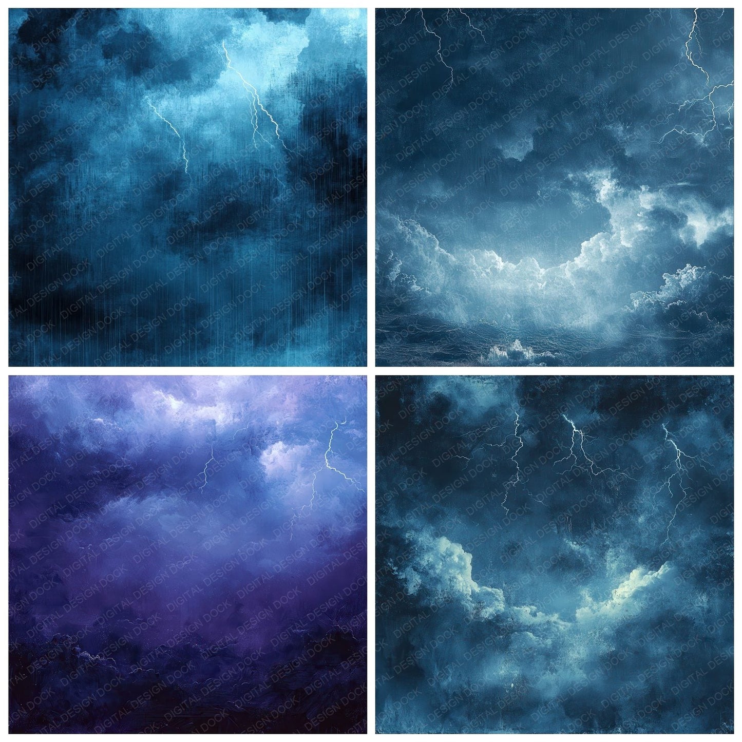Indigo Storm Break Digital Paper Pack (DDD002078)