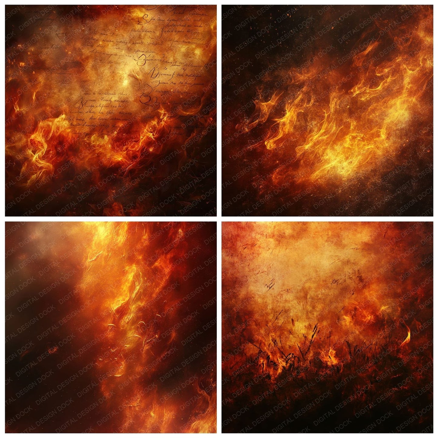 Inferno Script Flicker Digital Paper Pack (DDD002086)
