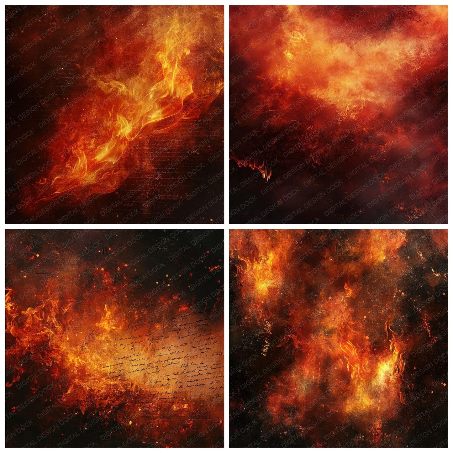 Inferno Script Flicker Digital Paper Pack (DDD002086)
