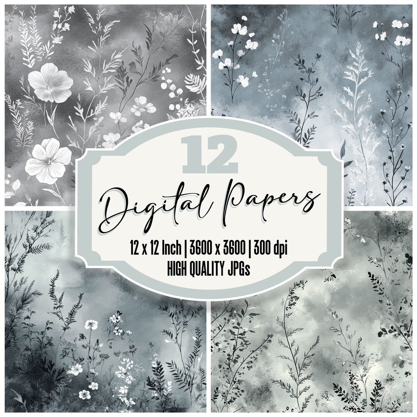 Ink Bloom Mist Digital Paper Pack (DDD002089)