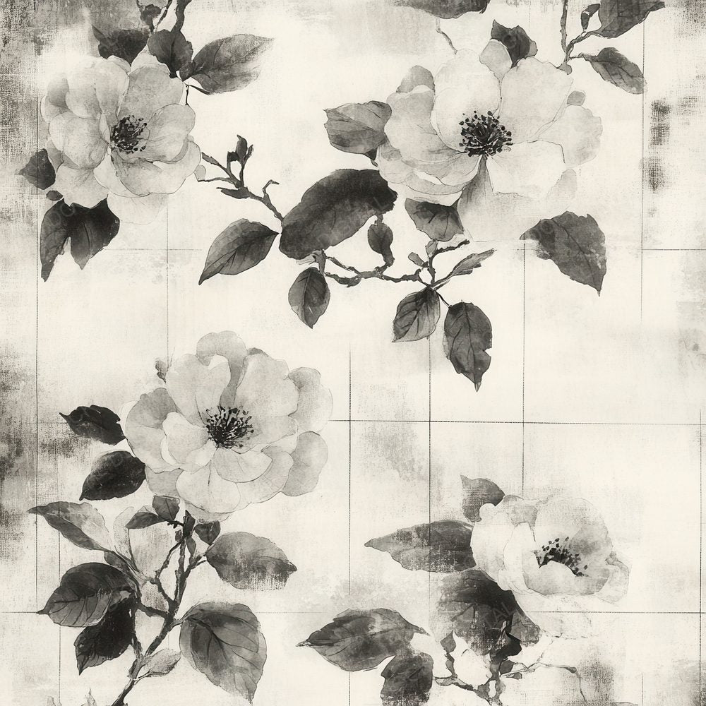 Ink Camellia Paper Digital Paper Pack (DDD002093)